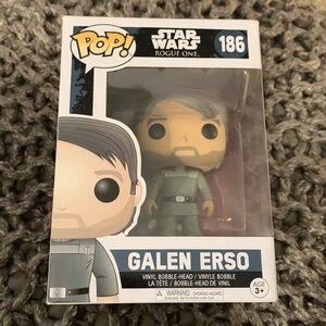 New in box, unopened Galen Erso Funko Pop, Star Wars